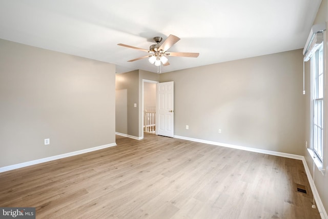 7 Somerset Ct, Annapolis, MD 21403 - spare room featuring a ceiling fan and light wood-style flooring