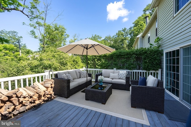 91 Village Dr, Schwenksville, PA 19473 - wooden terrace with outdoor lounge area