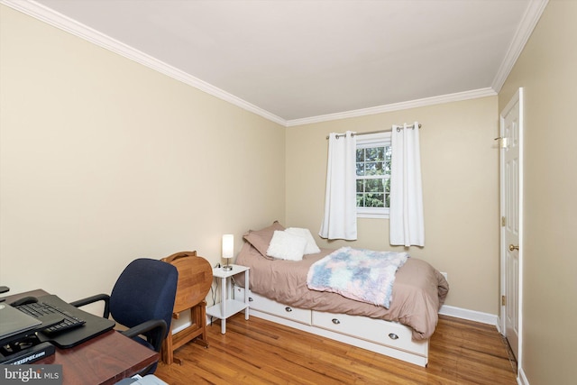 5 Wisteria Ln, Hamilton, NJ 08690 - bedroom with ornamental molding, wood finished floors, and a desk