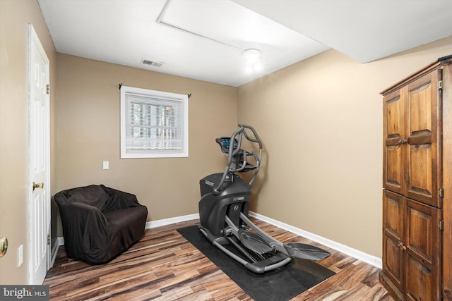5 Wisteria Ln, Hamilton, NJ 08690 - workout room featuring wood finished floors and baseboards
