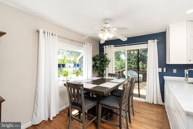 5 Wisteria Ln, Hamilton, NJ 08690 - dining space featuring a ceiling fan and light wood finished floors