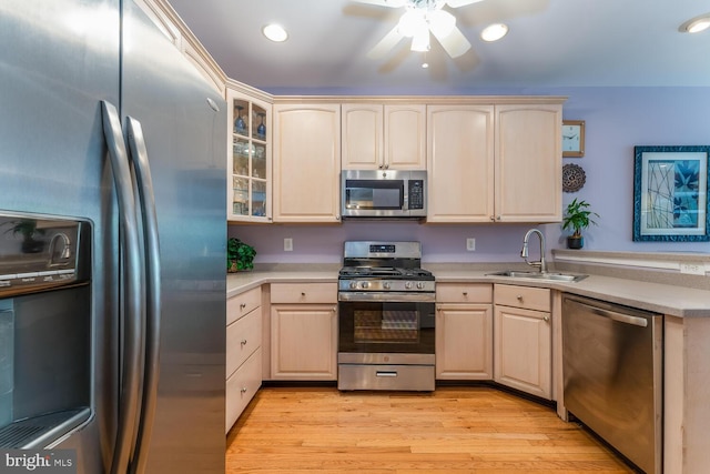 17 Paddock Ln, Flemington, NJ 08822 - kitchen featuring stainless steel appliances, light countertops, ceiling fan, a peninsula, and recessed lighting