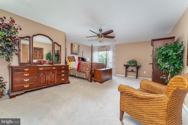 17 Paddock Ln, Flemington, NJ 08822 - bedroom featuring light colored carpet and a ceiling fan