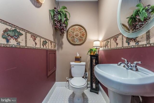 17 Paddock Ln, Flemington, NJ 08822 - half bath with a sink and tile patterned flooring