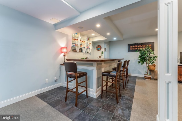 17 Paddock Ln, Flemington, NJ 08822 - indoor bar featuring recessed lighting and dark tile patterned floors