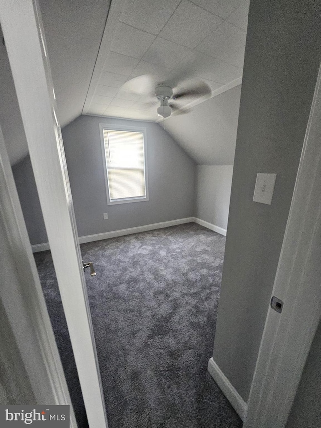 1608 Howard, Baltimore, MD 21221 - bonus room featuring carpet, a ceiling fan, and vaulted ceiling