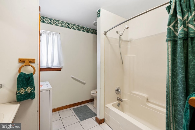 942 Paul St, Gloucester City, NJ 08030 - bathroom featuring washer / dryer, shower / tub combo, vanity, and tile patterned flooring