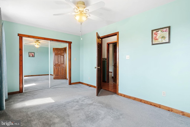 942 Paul St, Gloucester City, NJ 08030 - unfurnished bedroom featuring carpet floors, ceiling fan, and a closet