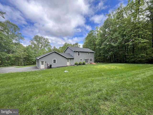 148 Five Points Rd, Mertztown, PA 19539 - back of house with a lawn and driveway