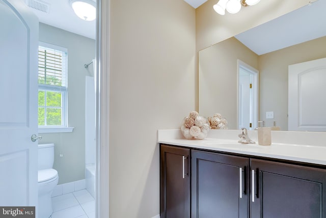 3017 Bainbridge Dr, Lansdale, PA 19446 - bathroom featuring vanity, tile patterned flooring, and shower / washtub combination