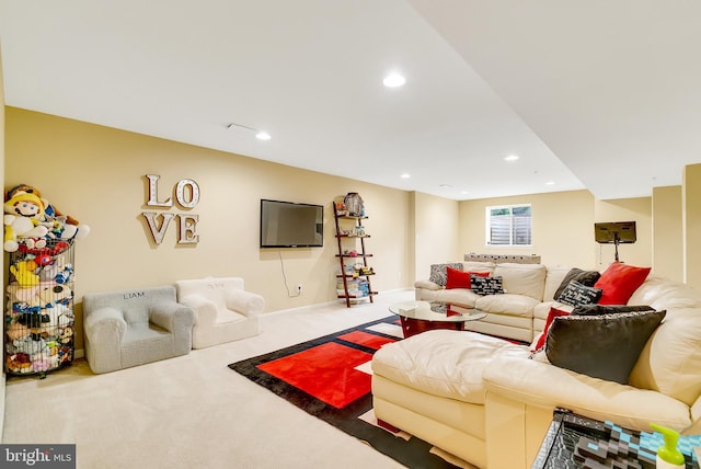 3017 Bainbridge Dr, Lansdale, PA 19446 - living area featuring carpet and recessed lighting