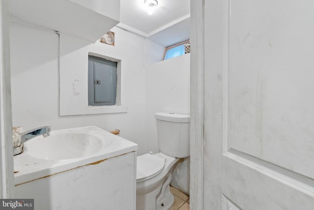 1847 Gerritt St, Philadelphia, PA 19146 - bathroom with electric panel, vanity, and tile patterned floors