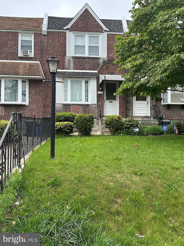3432 Hartel Ave, Philadelphia, PA 19136 - view of front facade with brick siding and cooling unit