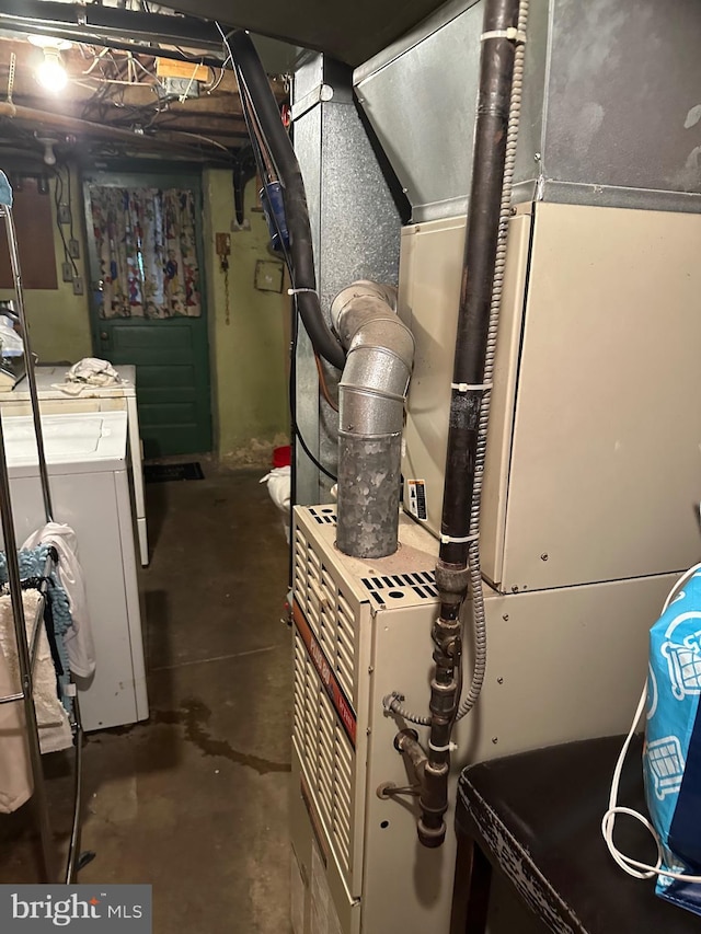 3432 Hartel Ave, Philadelphia, PA 19136 - utilities with heating unit and washer / clothes dryer