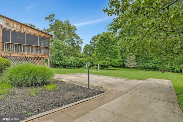 29 Cedar Dr, Sterling, VA 20164 - view of green lawn with a sunroom