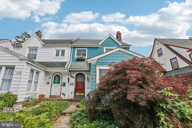 114 Walsh Rd, Lansdowne, PA 19050 - view of front of property with a chimney and a shingled roof