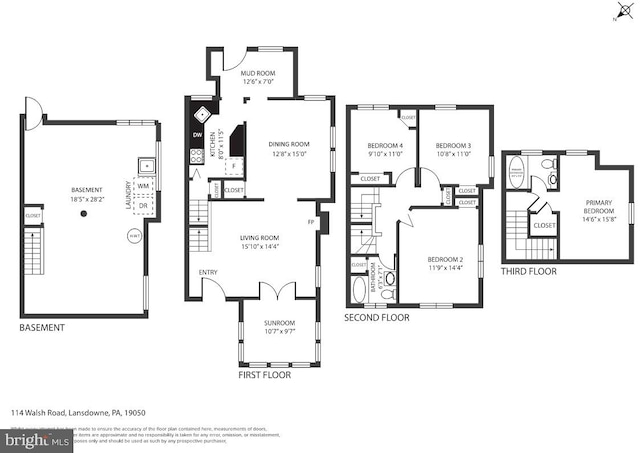 114 Walsh Rd, Lansdowne, PA 19050 - view of room layout