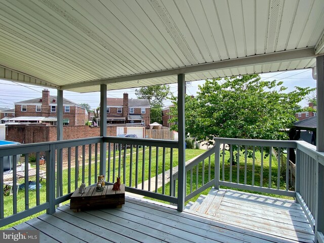 2634 Yorkway, Baltimore, MD 21222 - wooden terrace with a residential view and a lawn