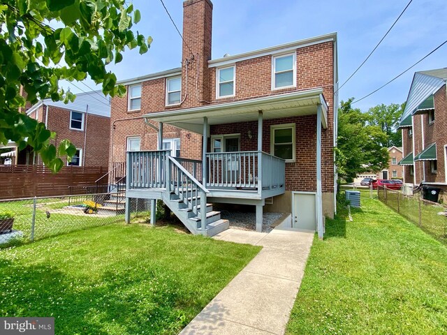 2634 Yorkway, Baltimore, MD 21222 - back of house with brick siding and a chimney