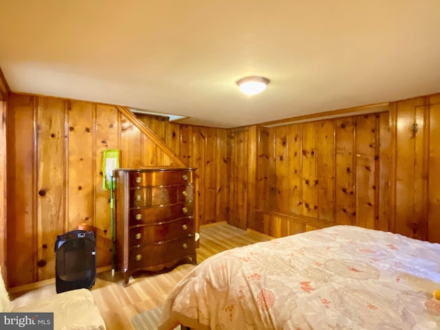 2634 Yorkway, Baltimore, MD 21222 - bedroom with wood finished floors and wooden walls