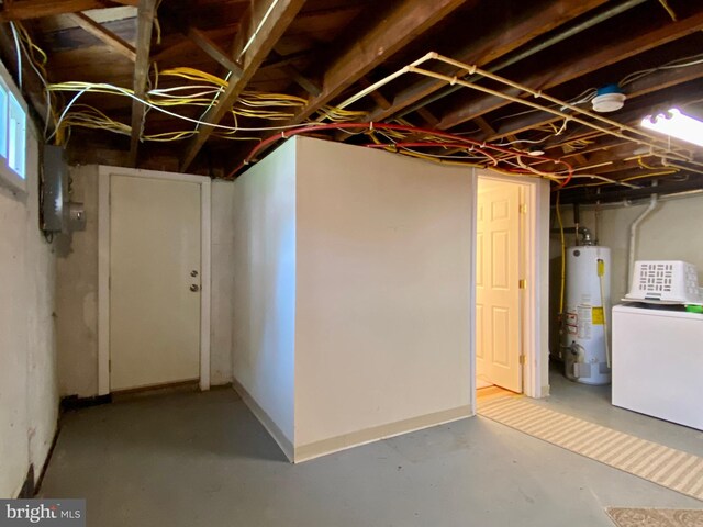 2634 Yorkway, Baltimore, MD 21222 - unfinished below grade area with water heater and washer / dryer