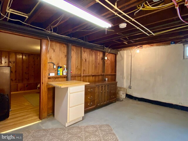 2634 Yorkway, Baltimore, MD 21222 - unfinished basement featuring wood walls