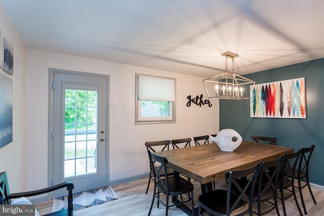 1945 Shenandoah Springs Ln, Elkton, VA 22827 - dining area featuring light wood-type flooring and a chandelier