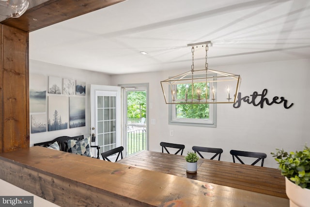 1945 Shenandoah Springs Ln, Elkton, VA 22827 - dining space with a chandelier