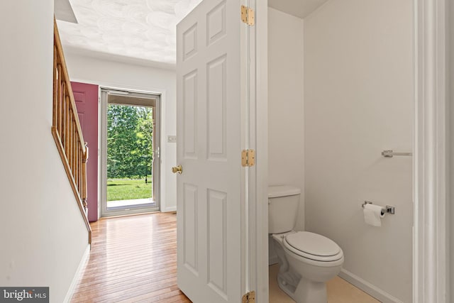 421 Old Stage Rd, Lewisberry, PA 17339 - bathroom with baseboards and wood finished floors