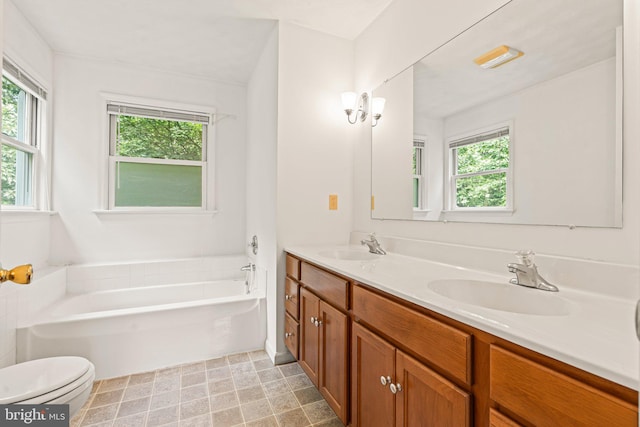 421 Old Stage Rd, Lewisberry, PA 17339 - bathroom with a bath and double vanity