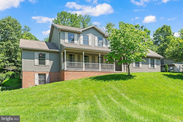 421 Old Stage Rd, Lewisberry, PA 17339 - view of front of house featuring a front yard and covered porch