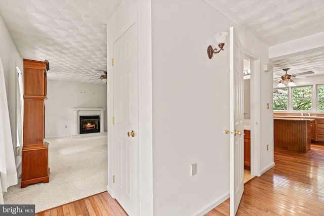 421 Old Stage Rd, Lewisberry, PA 17339 - hallway featuring light wood-style flooring and baseboards