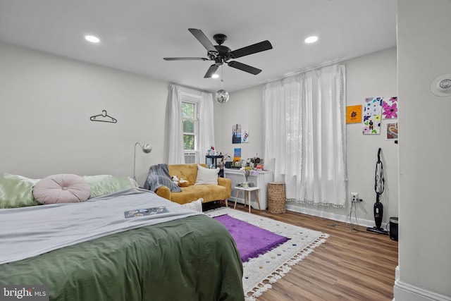400 E Vernon Rd, Philadelphia, PA 19119 - bedroom with wood finished floors, recessed lighting, and ceiling fan