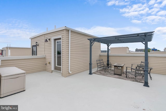 1837 N Palethorp St, Philadelphia, PA 19122 - view of patio / terrace with a pergola and a fire pit