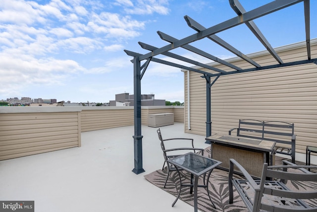 1837 N Palethorp St, Philadelphia, PA 19122 - view of patio featuring a pergola and a hot tub
