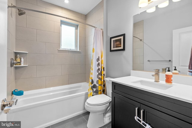 1837 N Palethorp St, Philadelphia, PA 19122 - bathroom with shower / bath combination with curtain, tile patterned floors, and vanity