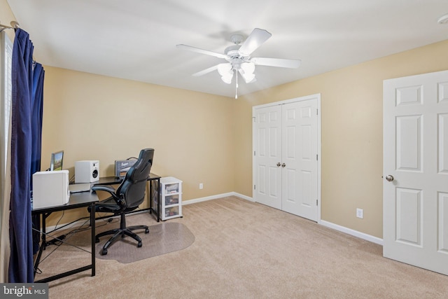 1340 Mountain View Rd, Stafford, VA 22554 - home office featuring carpet floors and a ceiling fan