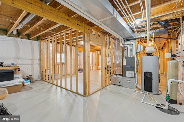1340 Mountain View Rd, Stafford, VA 22554 - unfinished basement featuring water heater and drainage system