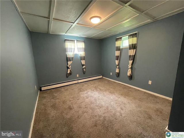 161 Quail Dr, Jim Thorpe, PA 18229 - unfurnished room featuring a baseboard radiator and carpet floors