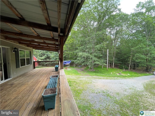 161 Quail Dr, Jim Thorpe, PA 18229 - wooden terrace with a lawn
