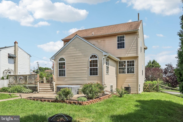2640 E Colonial Dr, Upper Chichester, PA 19061 - rear view of property featuring a deck