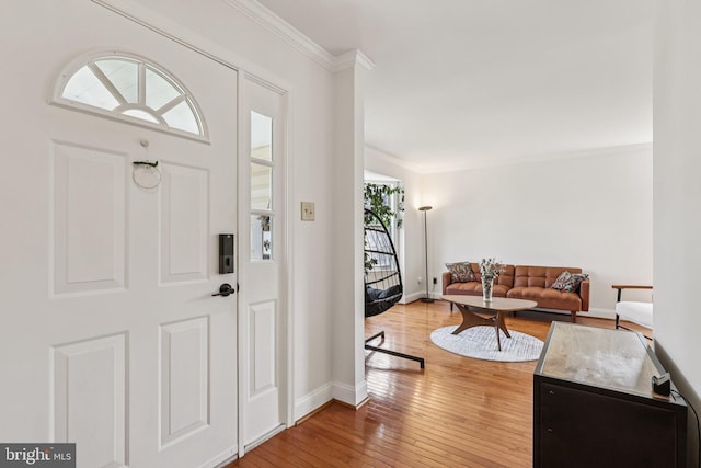 2640 E Colonial Dr, Upper Chichester, PA 19061 - entrance foyer featuring wood-type flooring and ornamental molding