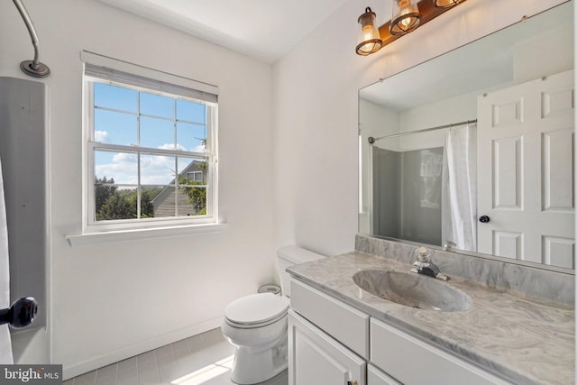 814 Amber Ln, West Chester, PA 19382 - bathroom with vanity, tile patterned floors, and a shower with curtain