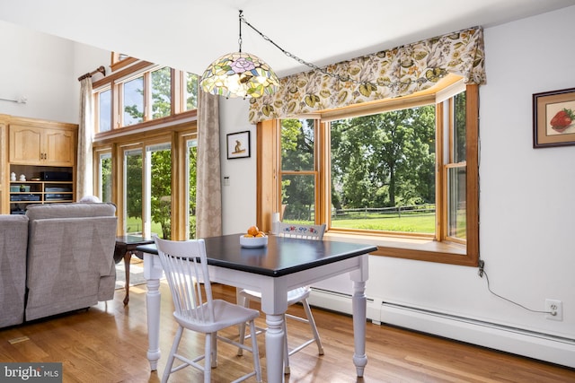 558 Skippack Pike, Blue Bell, PA 19422 - dining area with baseboard heating and wood finished floors