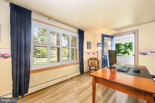 558 Skippack Pike, Blue Bell, PA 19422 - office area with light wood-style flooring and baseboard heating