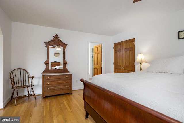 558 Skippack Pike, Blue Bell, PA 19422 - bedroom featuring light wood-style flooring and arched walkways