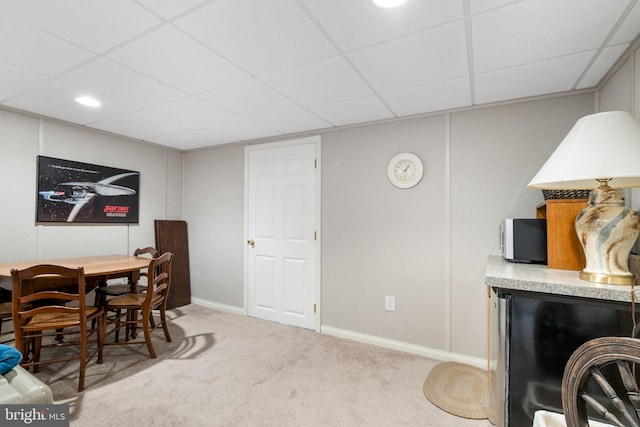 558 Skippack Pike, Blue Bell, PA 19422 - dining space with a paneled ceiling and carpet flooring