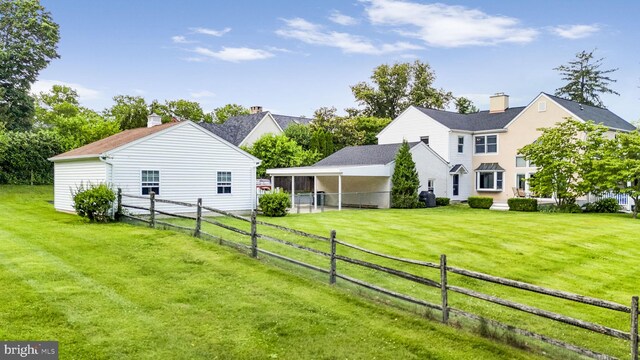 558 Skippack Pike, Blue Bell, PA 19422 - view of side of property with a carport and a chimney
