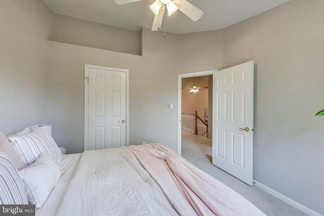 9009 Marie Ct, Lorton, VA 22079 - bedroom with light colored carpet and a ceiling fan