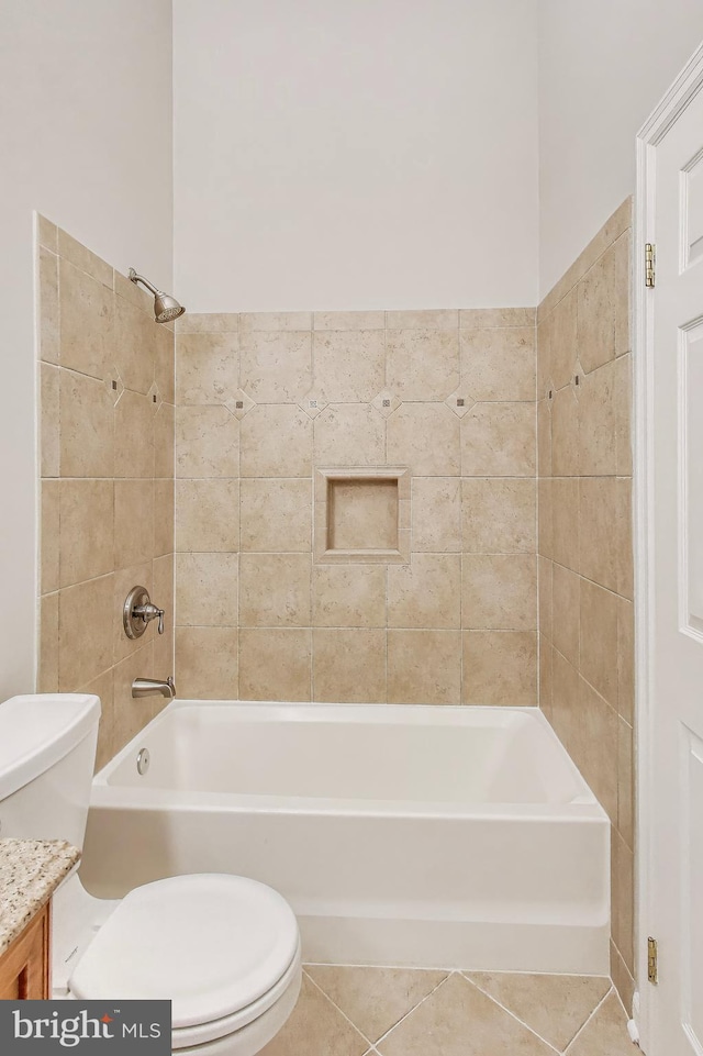 9009 Marie Ct, Lorton, VA 22079 - bathroom with vanity, bathtub / shower combination, and tile patterned flooring